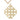 14kt gold filled extra large Jerusalem cross necklace 2 1/4 x 2 inches with 24 inch chain by Bliss
