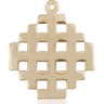 14kt Solid Gold Large Cross Pendant 1 3/4 x 1 1/2 inches handcrafted in USA by Bliss Manufacturing