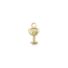 14kt solid gold small chalice medal pendant 3/8 x 1/8 inch First Communion handcrafted by Bliss Manufacturing USA