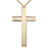 14kt Gold Filled Extra Large Catholic Cross Necklace 3 x 1 3/4 inches with 24 inch curb chain by Bliss USA