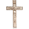 Extra Large 14kt Solid Gold Catholic Crucifix Pendant 3 inches by 1.75 inches handcrafted by Bliss Manufacturing USA