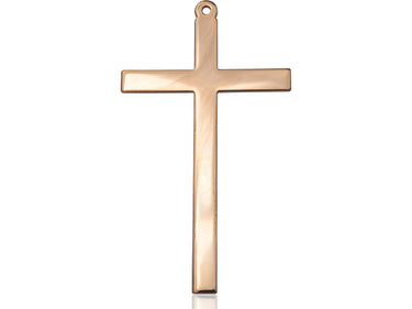 Extra large 14kt solid gold Catholic cross pendant 3 7/8 x 2 1/4 inches handcrafted by Bliss USA