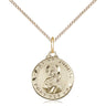 14kt Gold Filled St. Jude Patron Saint Medal Necklace 5/8 inch Small with 18 inch Chain by Bliss
