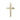 14kt solid gold cross pendant medium 7/8 inch by 1/2 inch handcrafted by Bliss Manufacturing USA