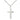 Sterling silver cross necklace medium 7/8 inch pendant with 18 inch chain handcrafted by Bliss USA
