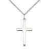 Sterling silver cross necklace medium 7/8 inch pendant with 18 inch chain handcrafted by Bliss USA