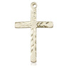 14kt Solid Gold Medium Catholic Cross Pendant 1-1/8 x 3/4 inches handcrafted by Bliss USA