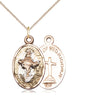 Gold Filled Our Lady of Medjugorje Medal Necklace 7/8 x 1/2 with 18 inch chain by Bliss Manufacturing USA
