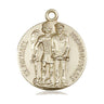 14kt Solid Gold St. Michael the Archangel Medal Pendant 1 x 7/8 inch handcrafted Bliss USA