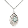 Sterling Silver Miraculous Medal Necklace 3/4 X 1/2 inch pendant on 18 inch chain by Bliss