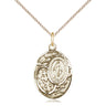14kt Gold Filled Miraculous Medal necklace with 3/4 inch pendant and 18 inch chain by Bliss Manufacturing