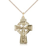 14kt Gold Filled Medium Celtic Crucifix Necklace with 18 inch chain, handcrafted Catholic jewelry by Bliss