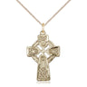 Gold Filled Medium Celtic Cross Necklace 1 x 5/8 inches with 18 inch lite curb chain by Bliss