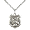 Sterling Silver St. Michael the Archangel patron saint medal necklace with 18 inch chain by Bliss Manufacturing