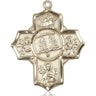 Large 14kt Solid Gold Apostle 5-Way Medal Pendant 1.25 inch Bliss handcrafted USA