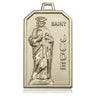 14kt Solid Gold St. Jude Patron Saint Medal Pendant 1-1/8 x 5/8 inches by Bliss Manufacturing USA