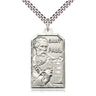 Large Sterling Silver St. Paul the Apostle Patron Saint Medal Necklace 1 1/4 inches by 3/4 inches on 24 inch chain by Bliss