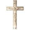 14kt solid gold large crucifix pendant 1 3/4 x 1 inch handcrafted by Bliss Manufacturing