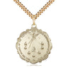 14kt Gold Filled Medium Seven Gifts of the Holy Spirit Medal Necklace 1 x 7/8 inch on 24 inch chain by Bliss