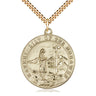 14kt Gold Filled Large St. Kateri Medal Necklace 1 1/4 x 1 1/8 inches 24 inch Chain by Bliss