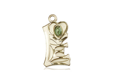 14kt Solid Gold Miraculous Medal Pendant 3/4 x 3/8 inches Handcrafted by Bliss Manufacturing USA
