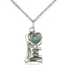 Sterling silver Miraculous Medal necklace with 3/4 inch pendant on 18 inch chain handcrafted by Bliss