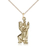 14kt Gold Filled St. Christopher Patron Saint Medal Necklace 7/8x3/8 inch with 18 inch Chain by Bliss
