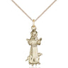 14kt Gold Filled St. Francis of Assisi Patron Saint Medal Necklace 1 x 3/8 inches with 18 inch chain by Bliss