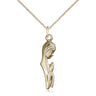 Gold Filled Madonna Pendant Necklace 1 x 1/4 inch with 18 inch Curb Chain by Bliss Manufacturing