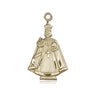 14kt Solid Gold Catholic Infant Figure medal pendant, 7/8 inch by 1/2 inch, handmade by Bliss Manufacturing