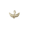 14kt Solid Gold Small Holy Spirit Medal Pendant 3/8 x 1/2 Inches Handcrafted by Bliss Manufacturing USA