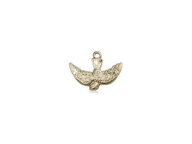 14kt Solid Gold Small Holy Spirit Medal Pendant 3/8 x 1/2 Inches Handcrafted by Bliss Manufacturing USA