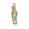 14kt Solid Gold St. Patrick patron saint medal pendant, 1 inch by 1/4 inch, handmade by Bliss Manufacturing