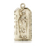 14kt Solid Gold St. Patrick Patron Saint Medal Pendant 1x3/8 inch by Bliss Manufacturing