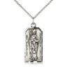 Sterling Silver St. Patrick Patron Saint Medal Necklace 1 inch by half inch with 18 inch chain by Bliss