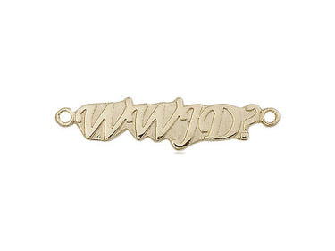 14kt Solid Gold WWJD What Would Jesus Do Medal Pendant 1/4 x 1 1/8 inch by Bliss