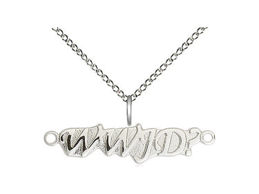Sterling Silver WWJD What Would Jesus Do Pendant Necklace 18 inch by Bliss