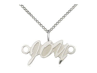 Small Sterling Silver JOY Pendant Necklace 3/8x1 inch Jesus First Others Second Yourself Last 18 inch Chain by Bliss