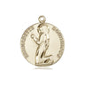 14kt solid gold St. Bernadette medal pendant 3/4x5/8 inch handcrafted USA by Bliss Manufacturing