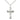 Sterling silver medium cross necklace 1 1/8 x 5/8 inches with 18 inch lite curb chain by Bliss USA