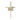 14kt solid gold doves cross pendant 1 x 5/8 inches handcrafted in USA by Bliss Manufacturing