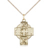 14kt Gold Filled Medium RCIA Pendant Necklace 7/8 inch with 18 inch chain by Bliss Manufacturing
