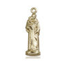 14kt solid gold St. Anthony Catholic patron saint medal pendant, 1 inch by 1/4 inch, handcrafted by Bliss