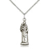 Sterling silver St. Anthony Catholic patron saint medal necklace with 18 inch curb chain by Bliss