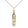Gold Filled St. Joseph patron saint medal necklace with 1 inch pendant on 18 inch curb chain by Bliss