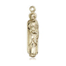 14kt solid gold St. Joseph patron saint medal pendant 1 inch handcrafted by Bliss Manufacturing
