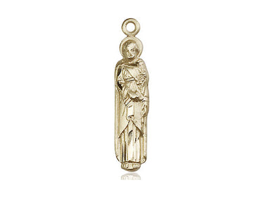 14kt solid gold St. Joseph patron saint medal pendant 1 inch handcrafted by Bliss Manufacturing