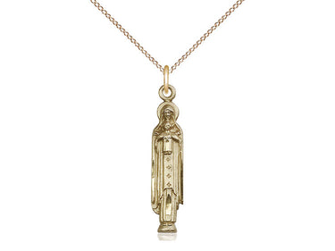 14kt Gold Filled Madonna and Child Pendant Necklace 1 x 1/8 inch with 18 inch Chain by Bliss