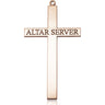 14kt solid gold extra large Catholic altar server cross pendant 2 5/8 inch handmade USA Bliss Manufacturing