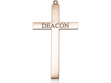 14kt Solid Gold Extra Large Deacon Cross Pendant 2 5/8 x 1 3/8 inches handcrafted by Bliss